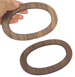 Angel Çanta Aksesuar Oval Ahşap Çanta Sapı - Angel Çanta Aksesuar