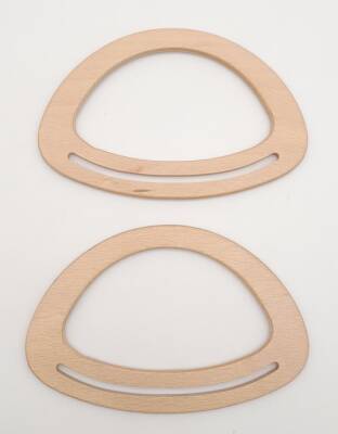Angel Çanta Aksesuar Oval Köprülü Model 13x20 cm Açık Ahşap Renk Ahşap Çanta Sapı - 3