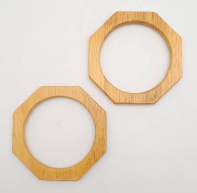 Angel Çanta Aksesuar Sekizgen 12 cm Ahşap Çanta Sapı - 2