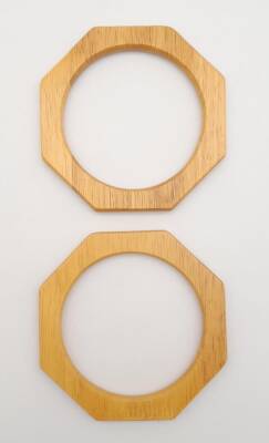 Angel Çanta Aksesuar Sekizgen 12 cm Ahşap Çanta Sapı - 3