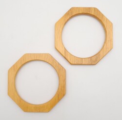 Angel Çanta Aksesuar Sekizgen 12 cm Ahşap Çanta Sapı - 2