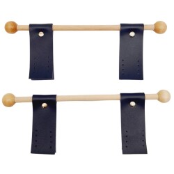 Angel Çanta Aksesuar Suni Derili Ahşap Çanta Sapı Lacivert Renk - Angel Çanta Aksesuar