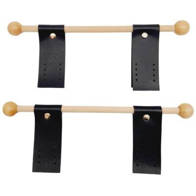 Angel Çanta Aksesuar Suni Derili Ahşap Çanta Sapı Siyah Renk - 1