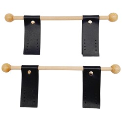 Angel Çanta Aksesuar Suni Derili Ahşap Çanta Sapı Siyah Renk - Angel Çanta Aksesuar