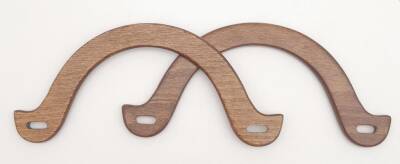 Angel Çanta Aksesuar U Model 10x22 cm Koyu Ahşap Renk Ahşap Çanta Sapı - 1