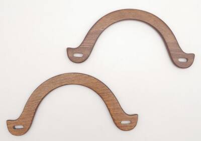 Angel Çanta Aksesuar U Model 10x22 cm Koyu Ahşap Renk Ahşap Çanta Sapı - 2