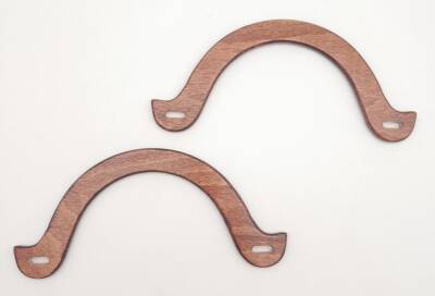 Angel Çanta Aksesuar U Model 10x22 cm Taba Renk Ahşap Çanta Sapı - 2