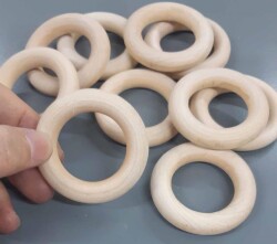 Angel Çanta Aksesuar 4.5 Cm Ahşap Halka - Angel Çanta Aksesuar