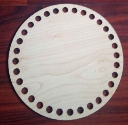 Angel Çanta Aksesuar Ahşap 15 Cm Çapında Plaka - Angel Çanta Aksesuar