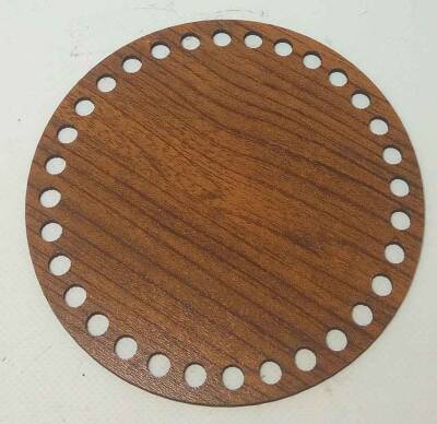 Angel Çanta Aksesuar Ahşap 15 Cm Çapında Plaka - 1