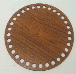 Angel Çanta Aksesuar Ahşap 15 Cm Çapında Plaka - Angel Çanta Aksesuar