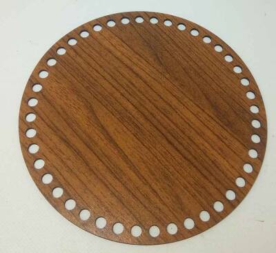 Angel Çanta Aksesuar Ahşap 25 Cm Çapında Plaka - 1