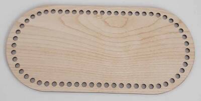 Angel Çanta Aksesuar Ahşap 30X12 Cm Oval Çanta Tabanı (Açık Renk) - 1