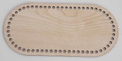 Angel Çanta Aksesuar Ahşap 30X12 Cm Oval Çanta Tabanı (Açık Renk) - Angel Çanta Aksesuar