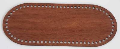 Angel Çanta Aksesuar Ahşap 30X12 Cm Oval Çanta Tabanı (Koyu Renk) - 1