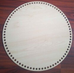 Angel Çanta Aksesuar Ahşap 35 Cm Çapında Plaka - Angel Çanta Aksesuar