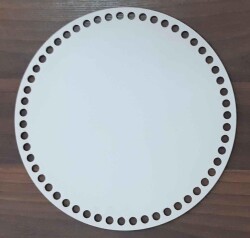 Angel Çanta Aksesuar Ahşap, Beyaz 25 Cm Çapında Plaka - Angel Çanta Aksesuar