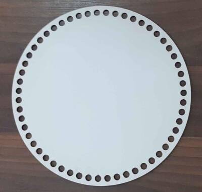 Angel Çanta Aksesuar Ahşap, Beyaz 25 Cm Çapında Plaka - 1