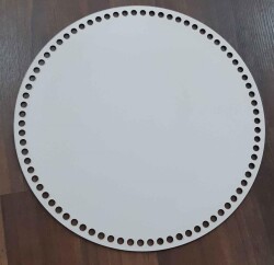 Angel Çanta Aksesuar Ahşap, Beyaz 35 Cm Çapında Plaka - Angel Çanta Aksesuar