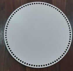 Angel Çanta Aksesuar Ahşap, Beyaz 40 Cm Çapında Plaka - Angel Çanta Aksesuar