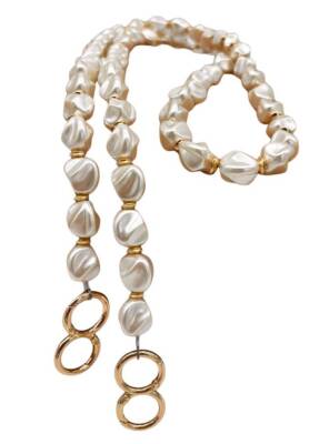 Angel Çanta Aksesuar 120 İncili Çanta Sapı Light Gold Metalli - 2