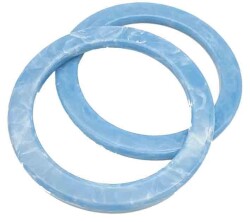 Angel Çanta Aksesuar 13Cm Yuvarlak Akrilik Karolina Mavi Mermer Desen Çanta Sapı - Angel Çanta Aksesuar