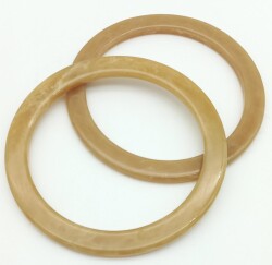 Angel Çanta Aksesuar 13Cm Yuvarlak Akrilik Vizon Mermer Desen Çanta Sapı - 2