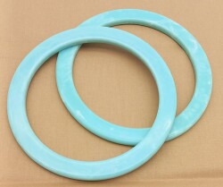 Angel Çanta Aksesuar 15Cm Yuvarlak Akrilik Su Yeşili Mermer Desen Çanta Sapı - Angel Çanta Aksesuar