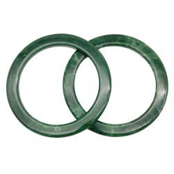 Angel Çanta Aksesuar 15cm Yuvarlak Akrilik Yeşil Mermer Desen Çanta Sapı - Angel Çanta Aksesuar