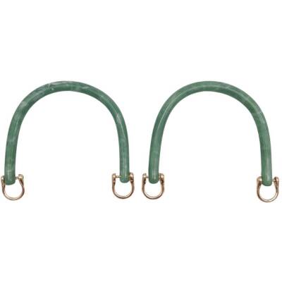 Angel Çanta Aksesuar 16 cm Akrilik Açık Yeşil Renk Çanta Tutma Sapı Light Gold Metalli - 2