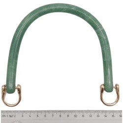 Angel Çanta Aksesuar 16 cm Akrilik Açık Yeşil Renk Çanta Tutma Sapı Light Gold Metalli - 3