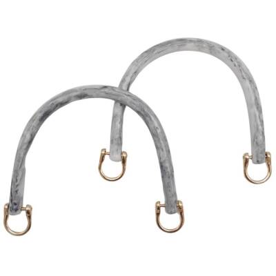 Angel Çanta Aksesuar 16 cm Akrilik Gri Renk Çanta Tutma Sapı Light Gold Metalli - 1