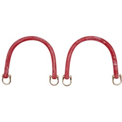 Angel Çanta Aksesuar 16 cm Akrilik Kırmızı Renk Çanta Tutma Sapı Light Gold Metalli - 2