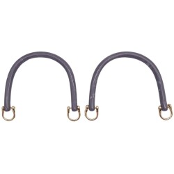 Angel Çanta Aksesuar 16 cm Akrilik Koyu Lila Renk Çanta Tutma Sapı Light Gold Metalli - 2