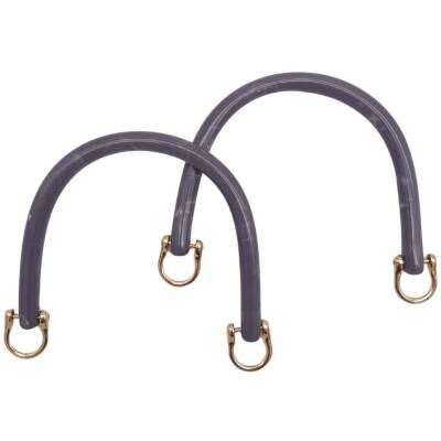 Angel Çanta Aksesuar 16 cm Akrilik Koyu Lila Renk Çanta Tutma Sapı Light Gold Metalli - 1