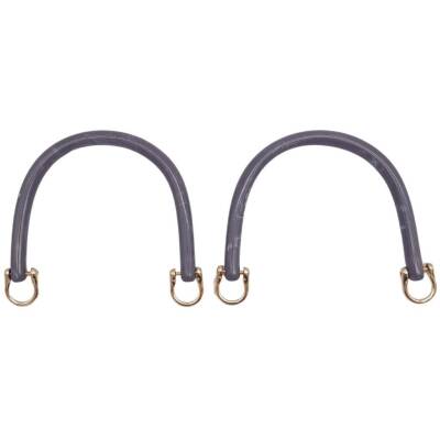 Angel Çanta Aksesuar 16 cm Akrilik Koyu Lila Renk Çanta Tutma Sapı Light Gold Metalli - 2