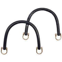 Angel Çanta Aksesuar 16 cm Akrilik Siyah Renk Çanta Tutma Sapı Light Gold Metalli - Angel Çanta Aksesuar