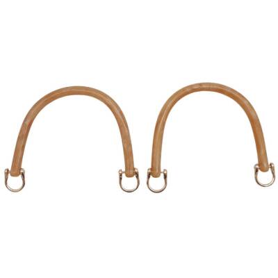 Angel Çanta Aksesuar 16 cm Akrilik Sütlü Kahve Renk Çanta Tutma Sapı Light Gold Metalli - 2