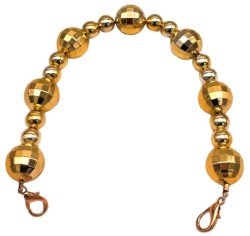 Angel Çanta Aksesuar 38 cm Disco Gold Çanta Sapı Light Gold Metalli - Angel Çanta Aksesuar