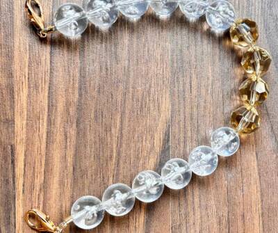 Angel Çanta Aksesuar 38 Cm Şeffaf Yuvarlak-Bakır Petek Model Çanta Sapı Light Metalli - 1