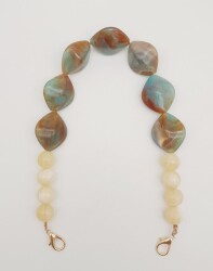 Angel Çanta Aksesuar 40 cm Kancalı Akrilik Zincir Light Gold Metalli No:01 - Angel Çanta Aksesuar