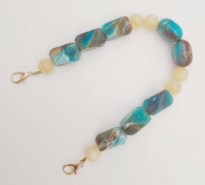 Angel Çanta Aksesuar 40 cm Kancalı Akrilik Zincir Light Gold Metalli No:02 - 3