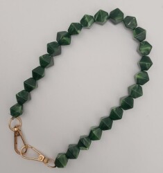 Angel Çanta Aksesuar 40 cm Mini Sekizgen Akrilik Haki Renk Çanta Sapı Light Gold Metalli - 2