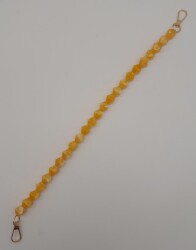 Angel Çanta Aksesuar 40 cm Mini Sekizgen Akrilik Hardal Renk Çanta Sapı Light Gold Metalli - 3