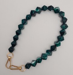 Angel Çanta Aksesuar 40 cm Mini Sekizgen Akrilik Yeşil Renk Çanta Sapı Light Gold Metalli - 2