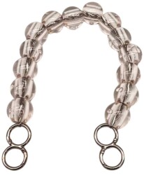 Angel Çanta Aksesuar 40 Cm Şeffaf Boncuklu Çanta Sapı Gümüş Metalli 8 Model Halkalı - Angel Çanta Aksesuar