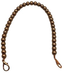 Angel Çanta Aksesuar 40 Cm Vizon Minik Boncuklu Model Çanta Sapı Light Metalli - Angel Çanta Aksesuar