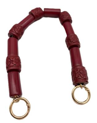 Angel Çanta Aksesuar 41 Cm Bordo Renk Çanta Sapı Kancalı Light Gold Metalli - 1