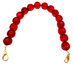 Angel Çanta Aksesuar 41 Cm Kırmızı Petek Model Çanta Sapı Light Metalli - Angel Çanta Aksesuar