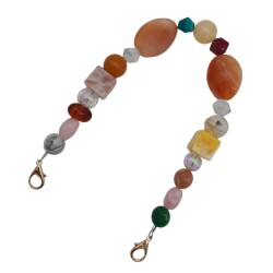 Angel Çanta Aksesuar 42 cm Renkli Akrilik Çanta Sapı No:01 Light Gold Metalli - 3